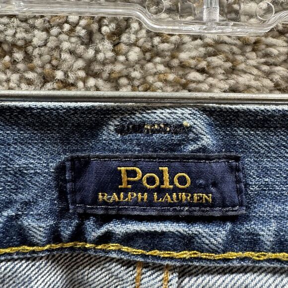 Polo Ralph Lauren Jeans Mens 42x30 Hampton Relaxed Straight Light Wash Denim - Picture 8 of 11